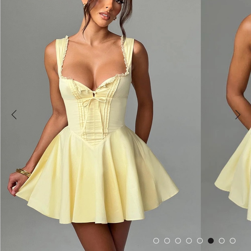 Babyboo yellow corset dress, size medium